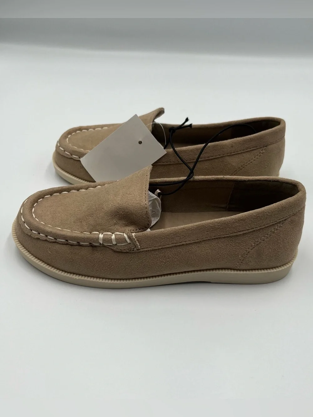 J. Crew Boys' Dusty Tan Sueded Loafers, Size 12 NWT